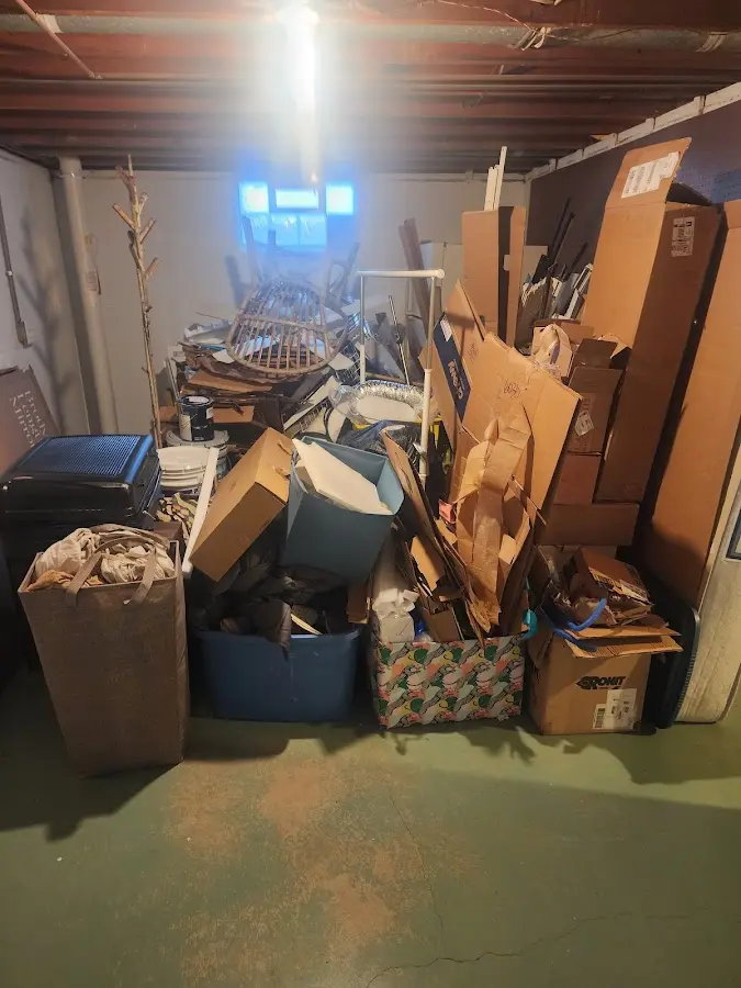 Roll-off dumpster container at job site for 4 Yard Dumpster Rental in Ocean City